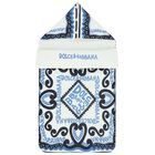 Baby Boys White & Blue Marina Print Nest, 1, hi-res