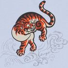 بلوزة بأكمام طويلة بطبعة نمر أزرق للأولاد الصغار, 1, hi-res