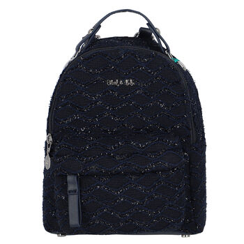 Girls Navy Logo Backpack