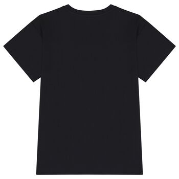 فستان بنات بالشعار بطبعه تيدى بير باللون الاسود 