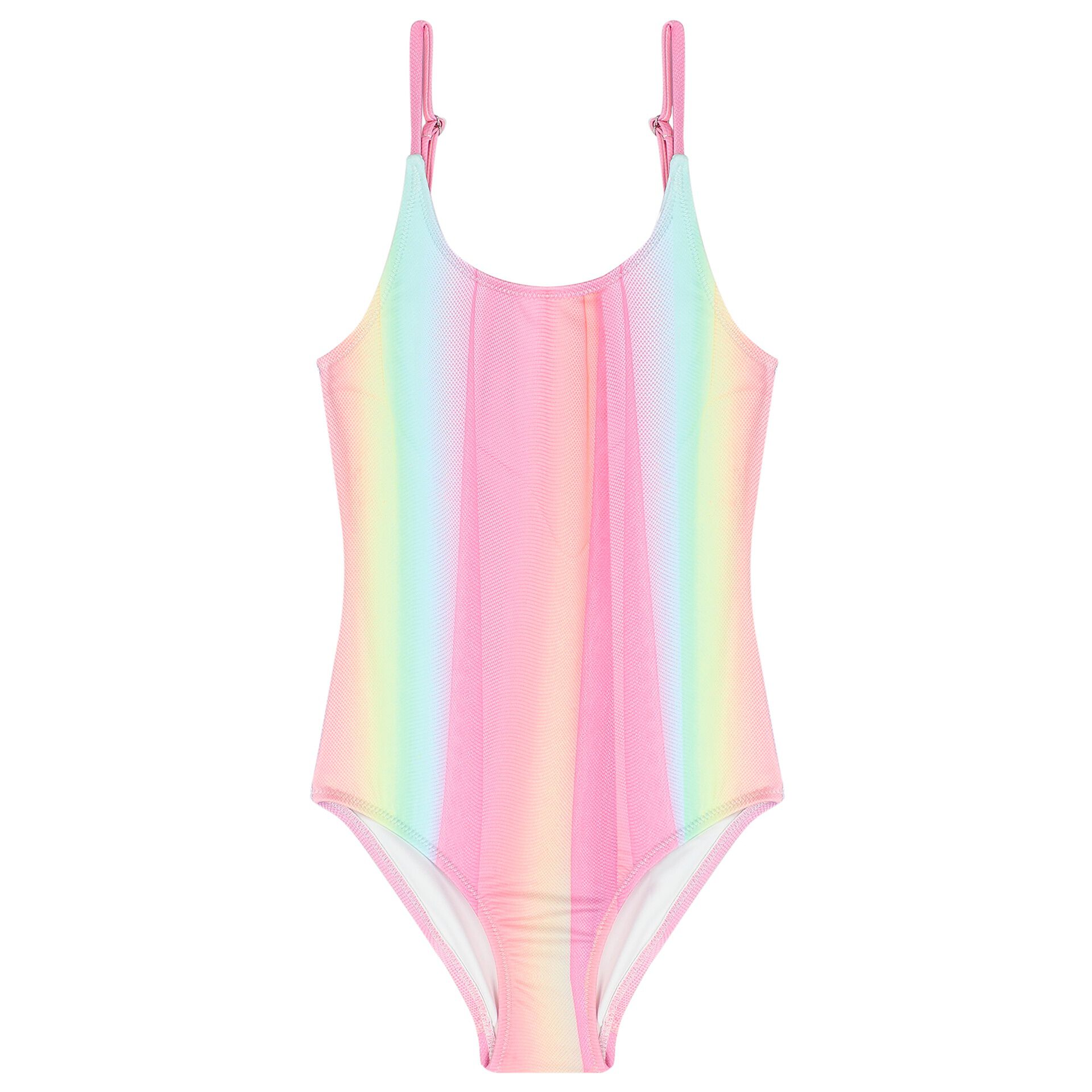 Multi colored striped one piece swimsuit store