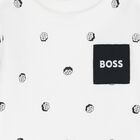 طقم بودى سوت للاولاد باللون الابيض والاسود , 1, hi-res