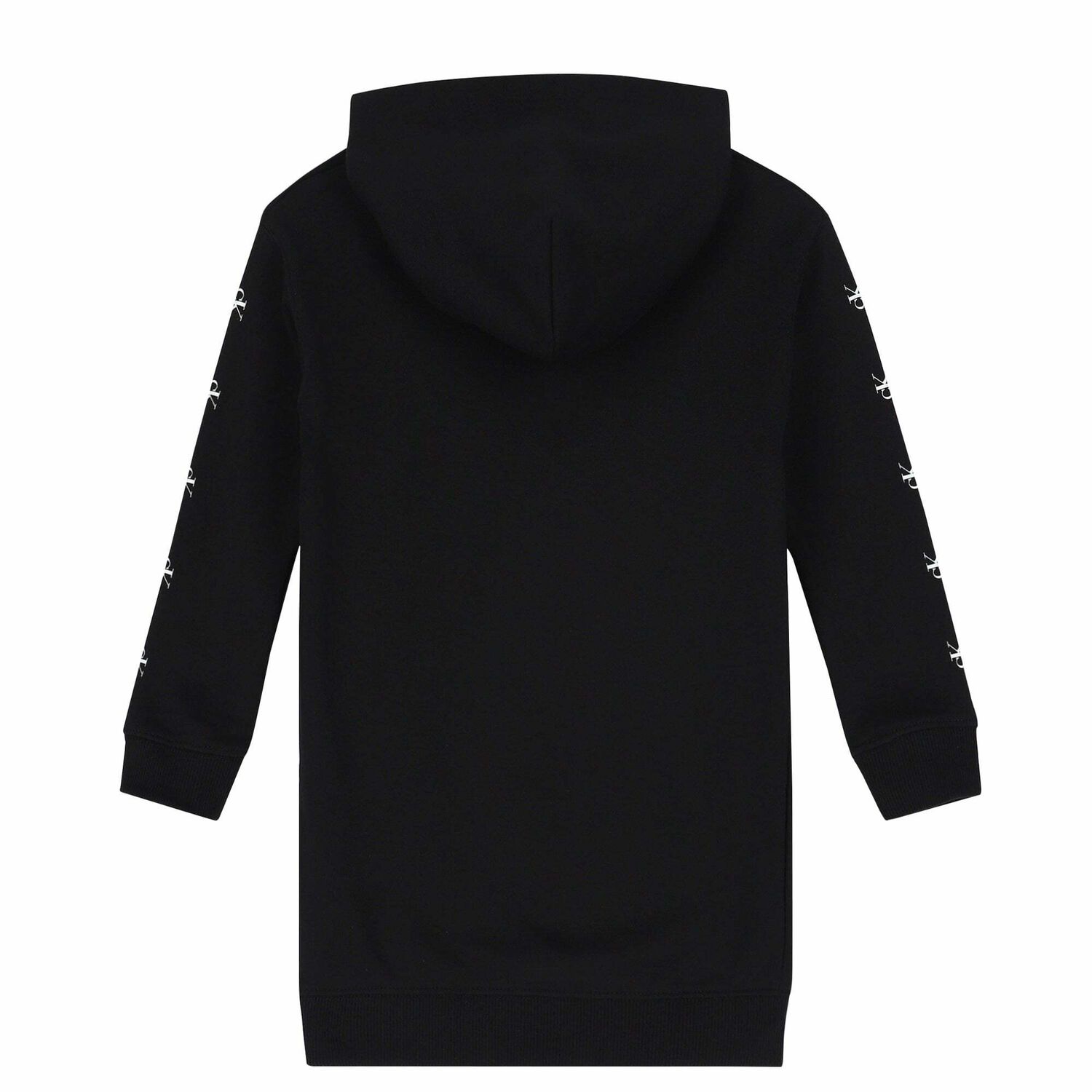 Girls Black Logo Hooded Dress, 1, hi-res image number null