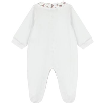 White & Beige Teddy Bear Babygrow