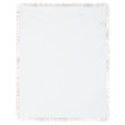 Girls White Logo Baby Blanket, 1, hi-res
