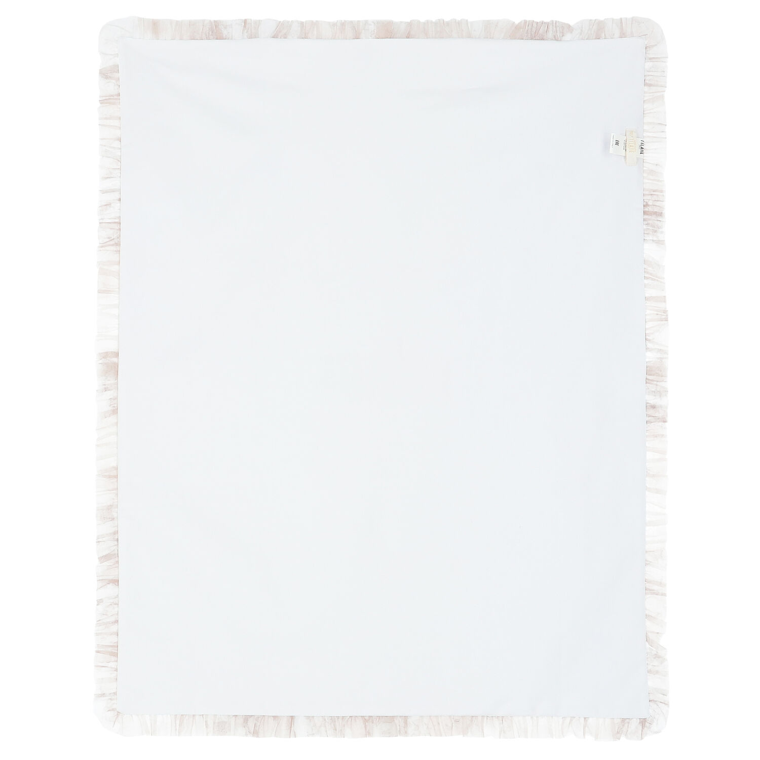 Girls White Logo Baby Blanket, 1, hi-res