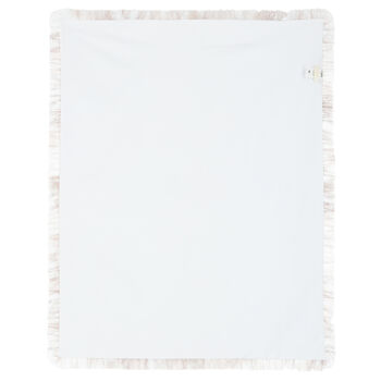 Girls White Logo Baby Blanket