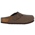 صندل كلوج من الجلد  بالشعار باللون البيج , 1, hi-res