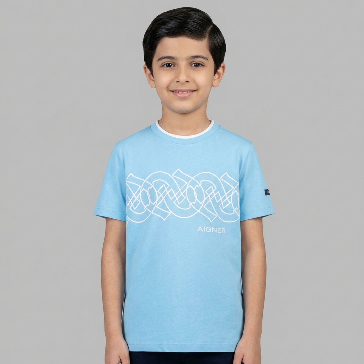 Boys Blue Logo T-Shirt, 1, hi-res