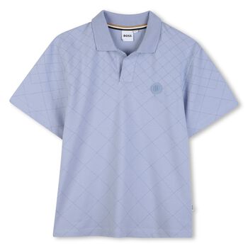 Boys Blue Logo Polo Shirt