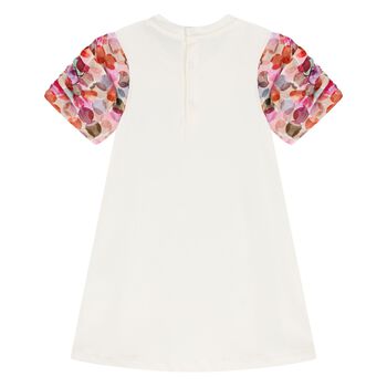 Younger Girls Ivory Crossbody Bag Dress