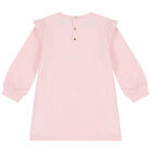 Younger Girls Ivory Teddy Logo Dress, 1, hi-res