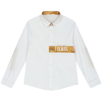 Boys White Logo Shirt