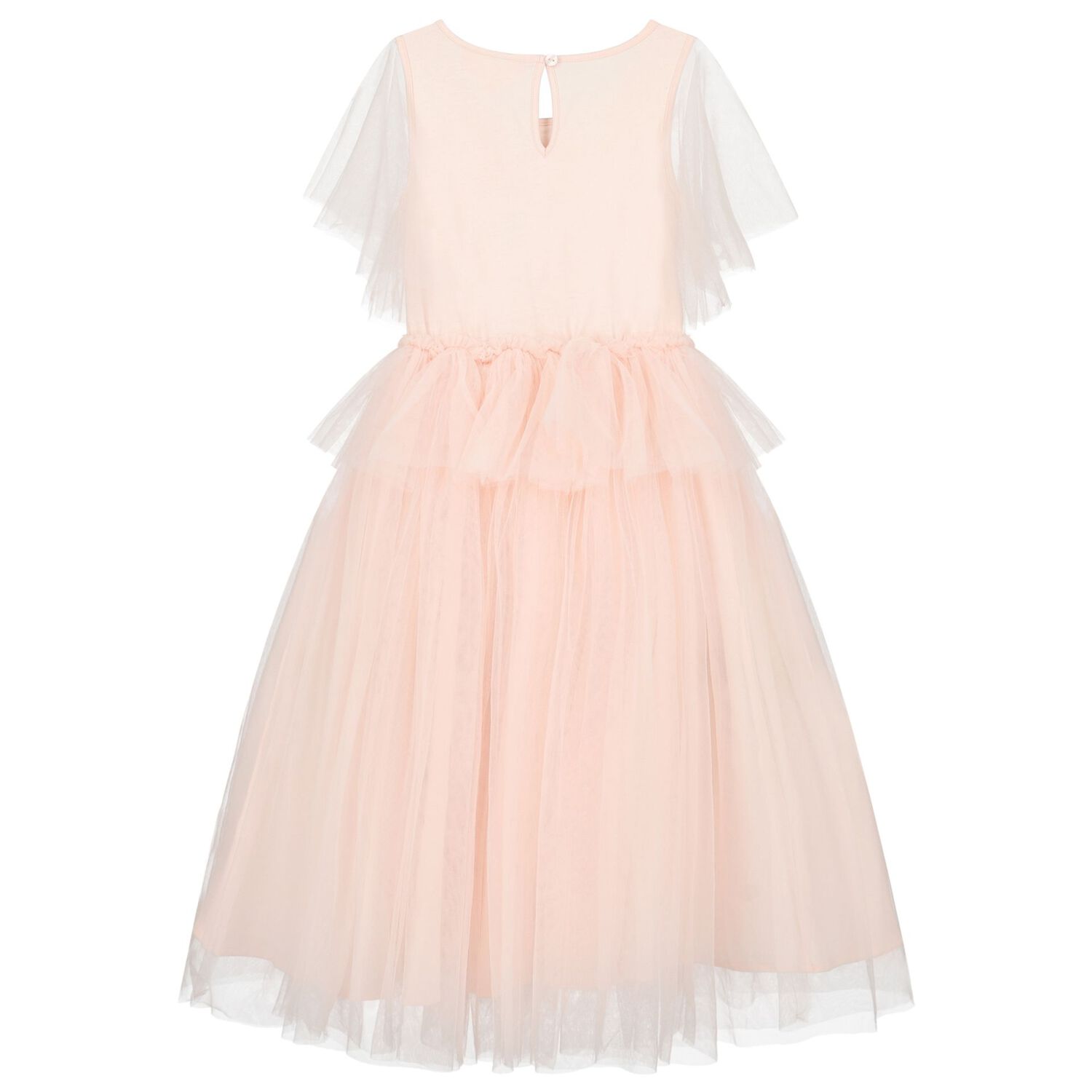 Girls Pink Tulle Dress, 1, hi-res