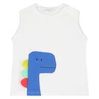 Baby Boys Blue Dino Cotton Shorts Sets ( 3 Piece Set ), 2, hi-res