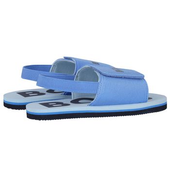 Boys Blue Logo Sandals