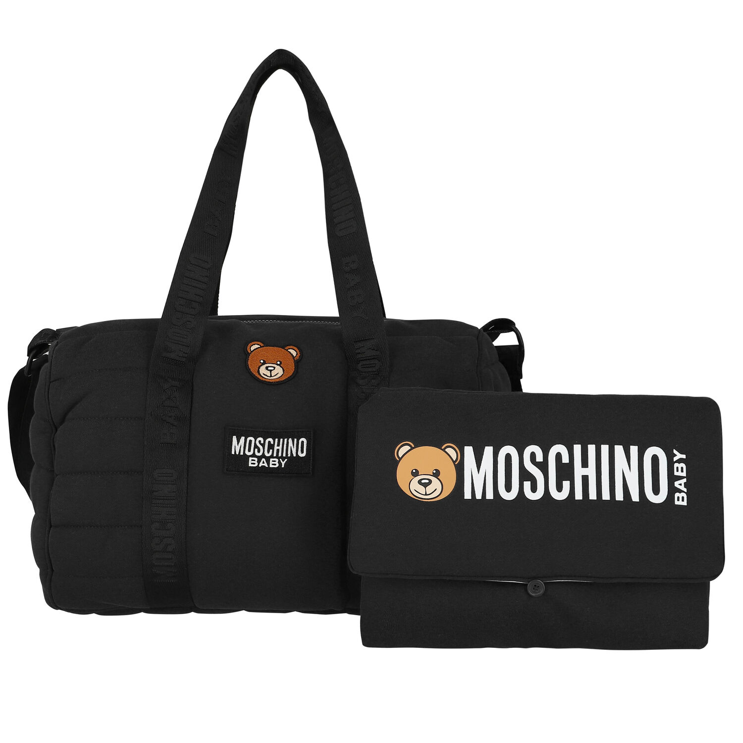 شنطة مواليد بشعار تيدى باللون الاسود للأطفال , 1, hi-res