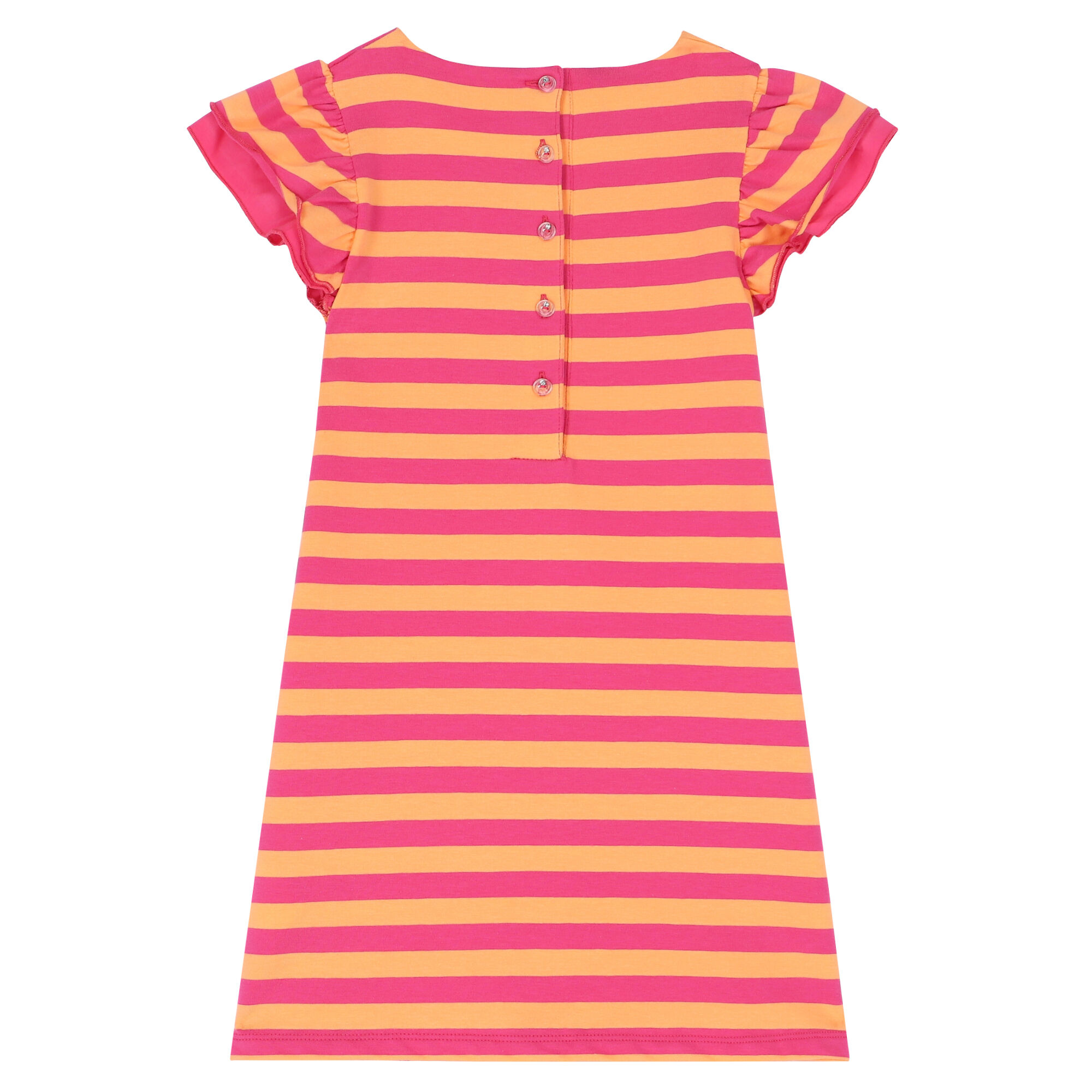 Orange and yellow striped dress discount