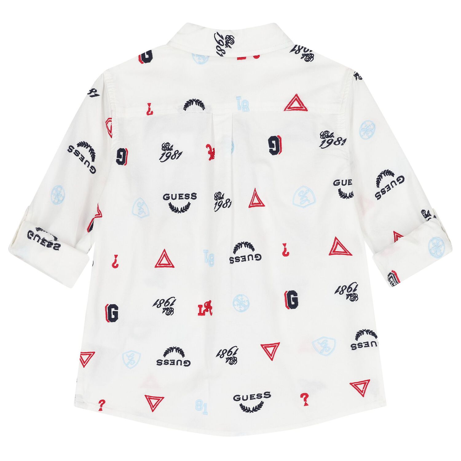 Boys White Logo Shirt, 1, hi-res image number null