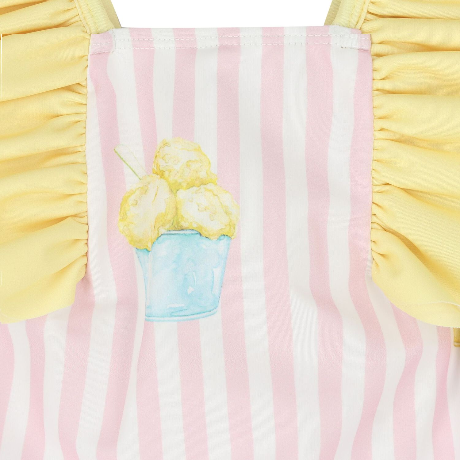 مايوه للبنات بتصميم الآيس كريم باللون الأبيض والأصفر والوردي, 2, hi-res