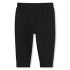 Younger Boys Beige & Black Logo Tracsuit, 1, hi-res