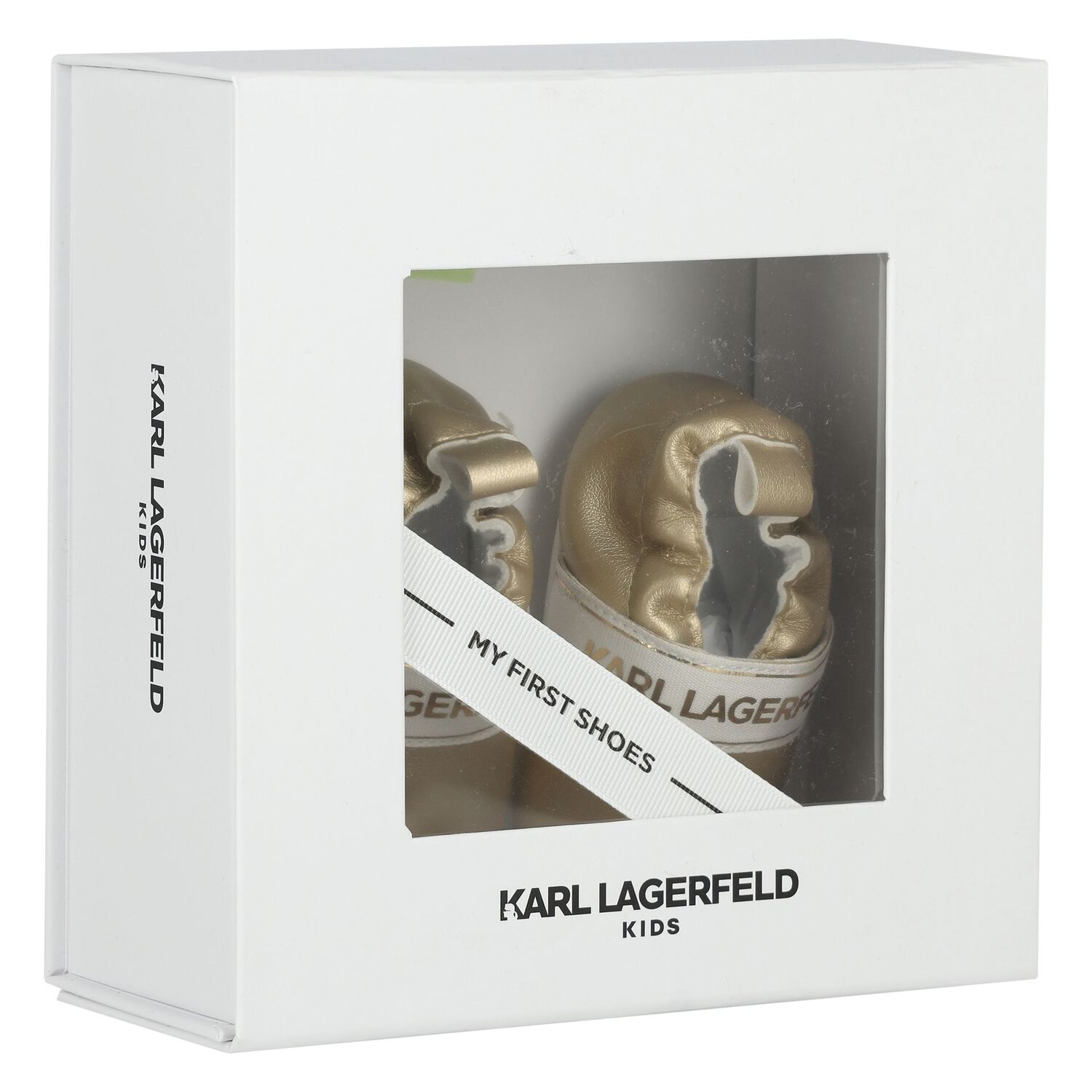 Baby Girls Gold Logo Pre Walker Shoes, 1, hi-res