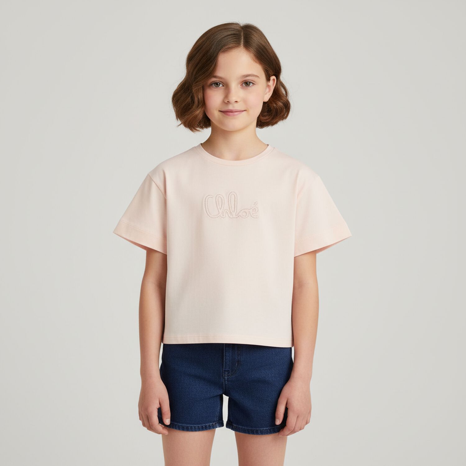 Girls Pink Logo T-Shirt, 2, hi-res image number null