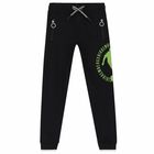 Boys Black Logo Joggers, 1, hi-res