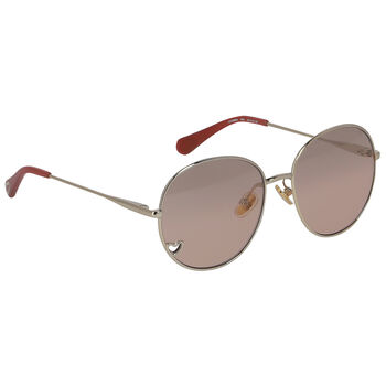 Girls Gold & Pink Aviator Sunglasses