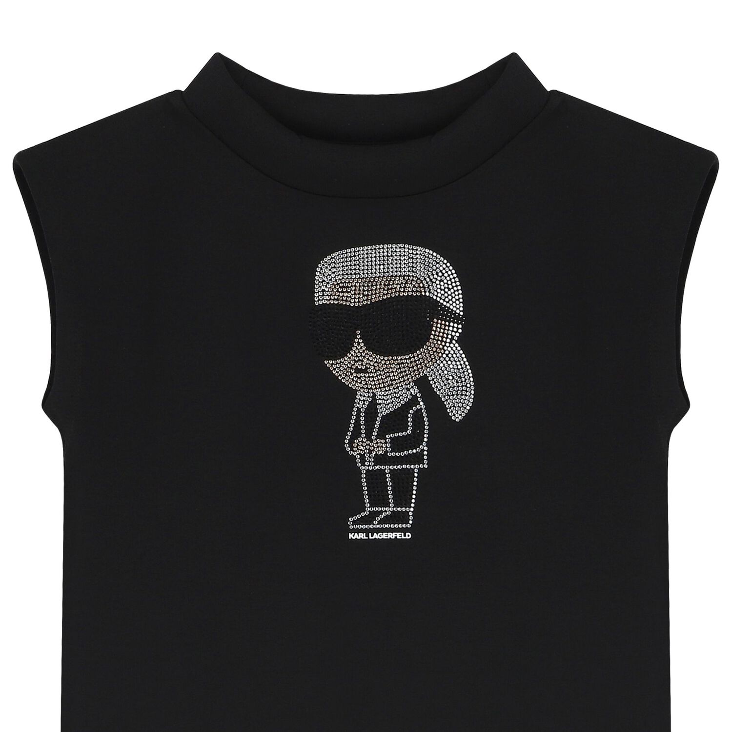 Girls Black Logo Dress, 1, hi-res