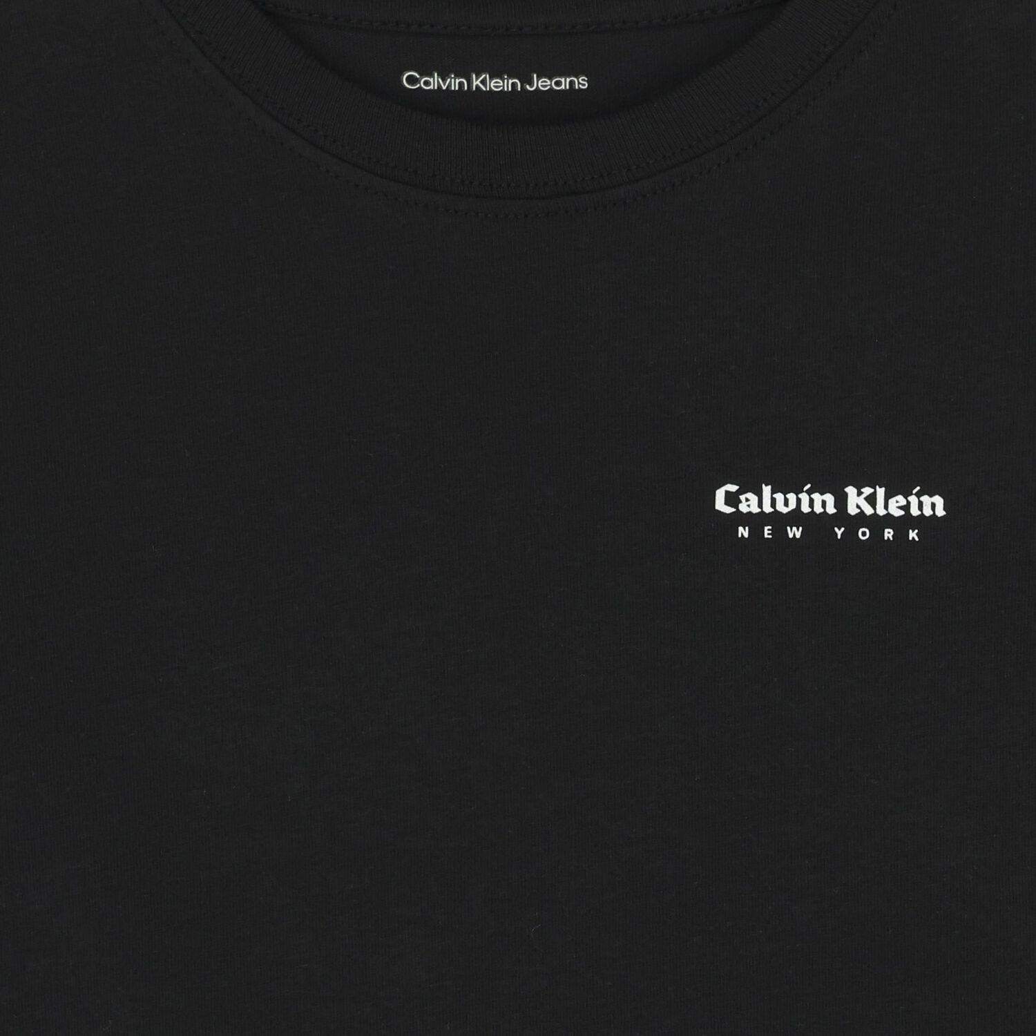 تي شيرت أولاد بالشعار باللون الأسود, 1, hi-res