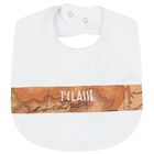 طقم أفرول بالشعار باللون الأبيض والبيج, 1, hi-res