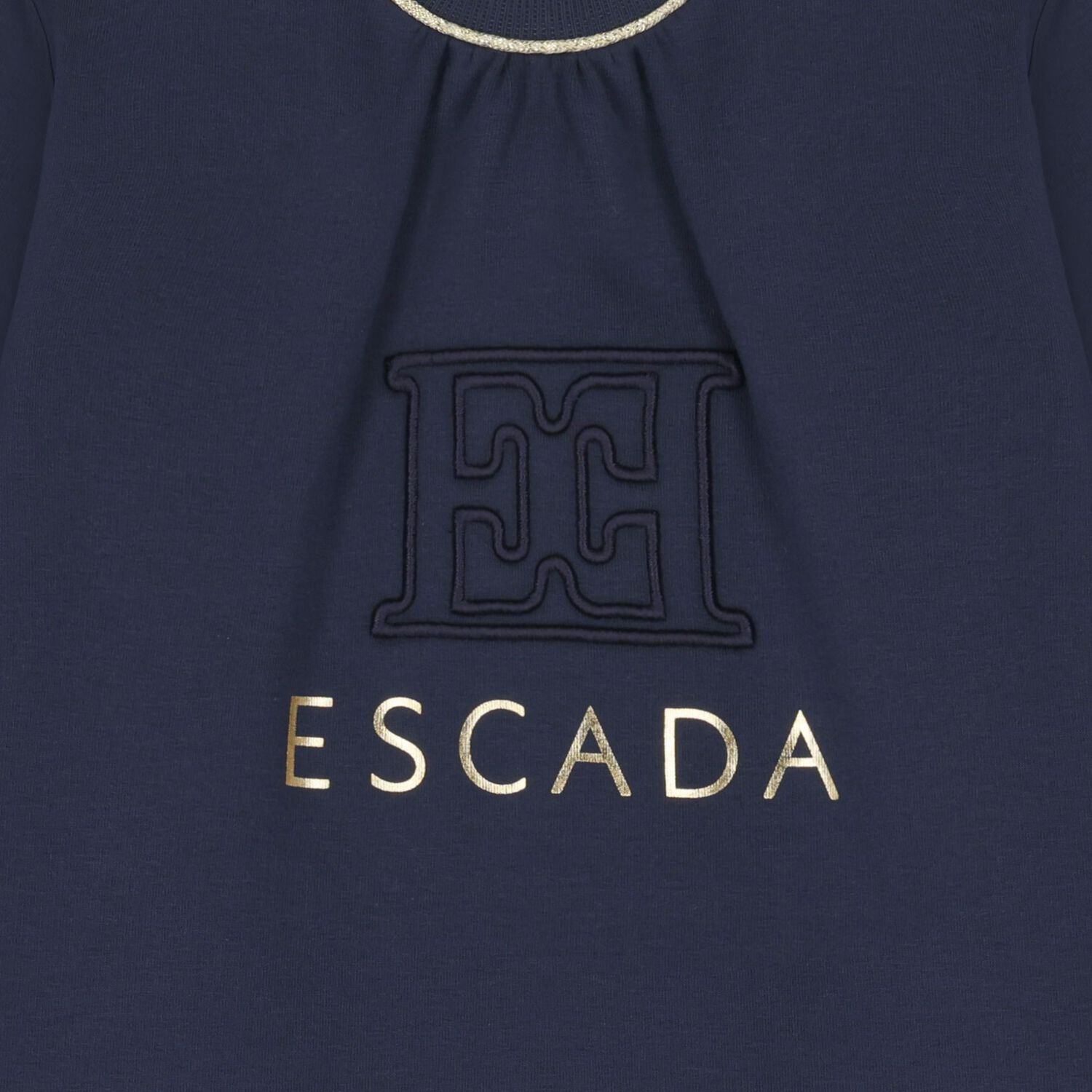 Younger Girls Navy Blue Logo Sweatshirt Dress, 1, hi-res