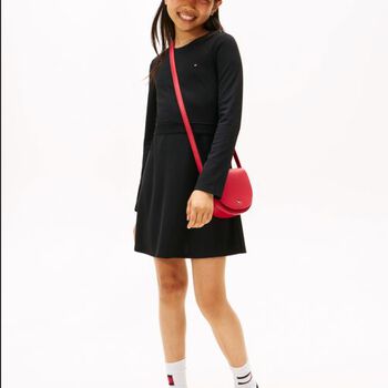 Girls Navy Blue Logo Dress