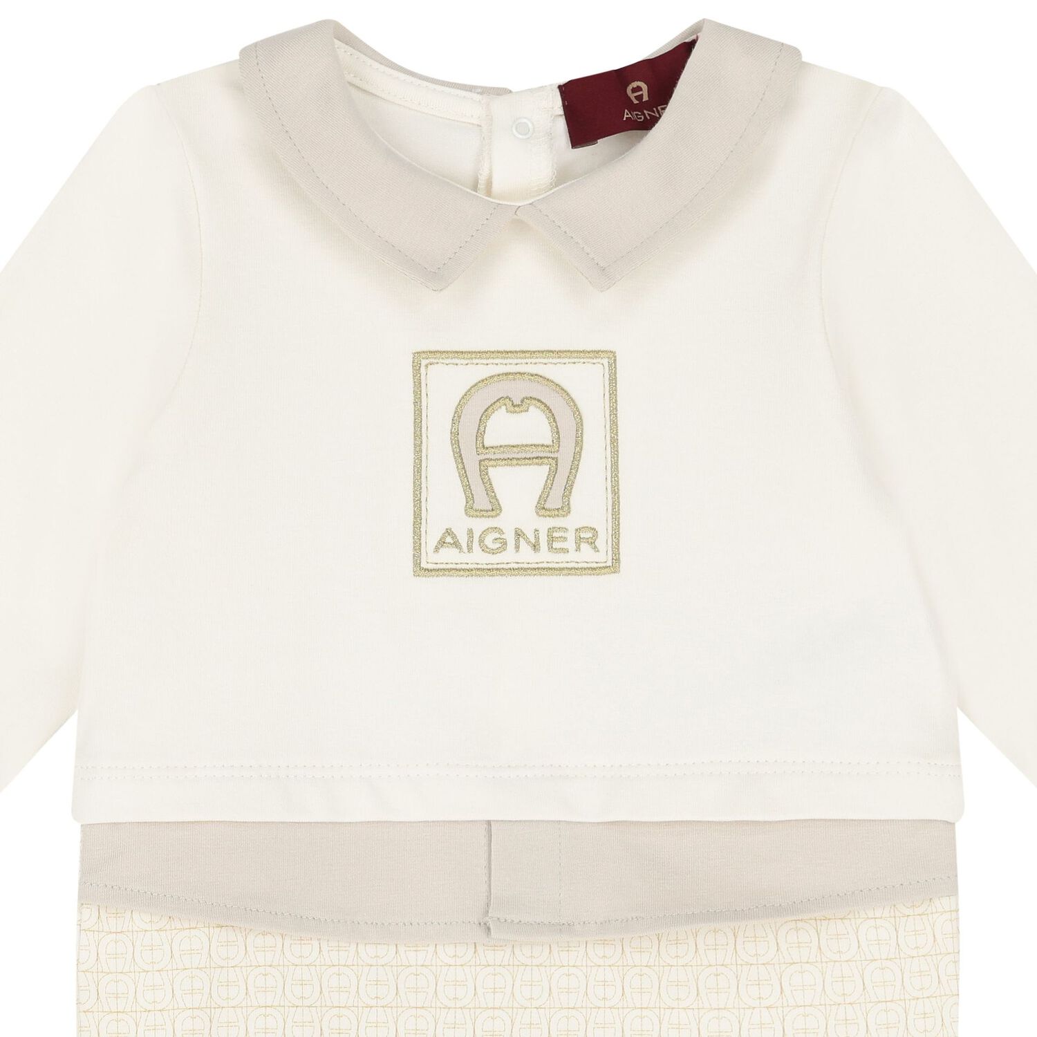 Ivory & Gold Babygrow, Hat & Bib Gift Set, 1, hi-res image number null