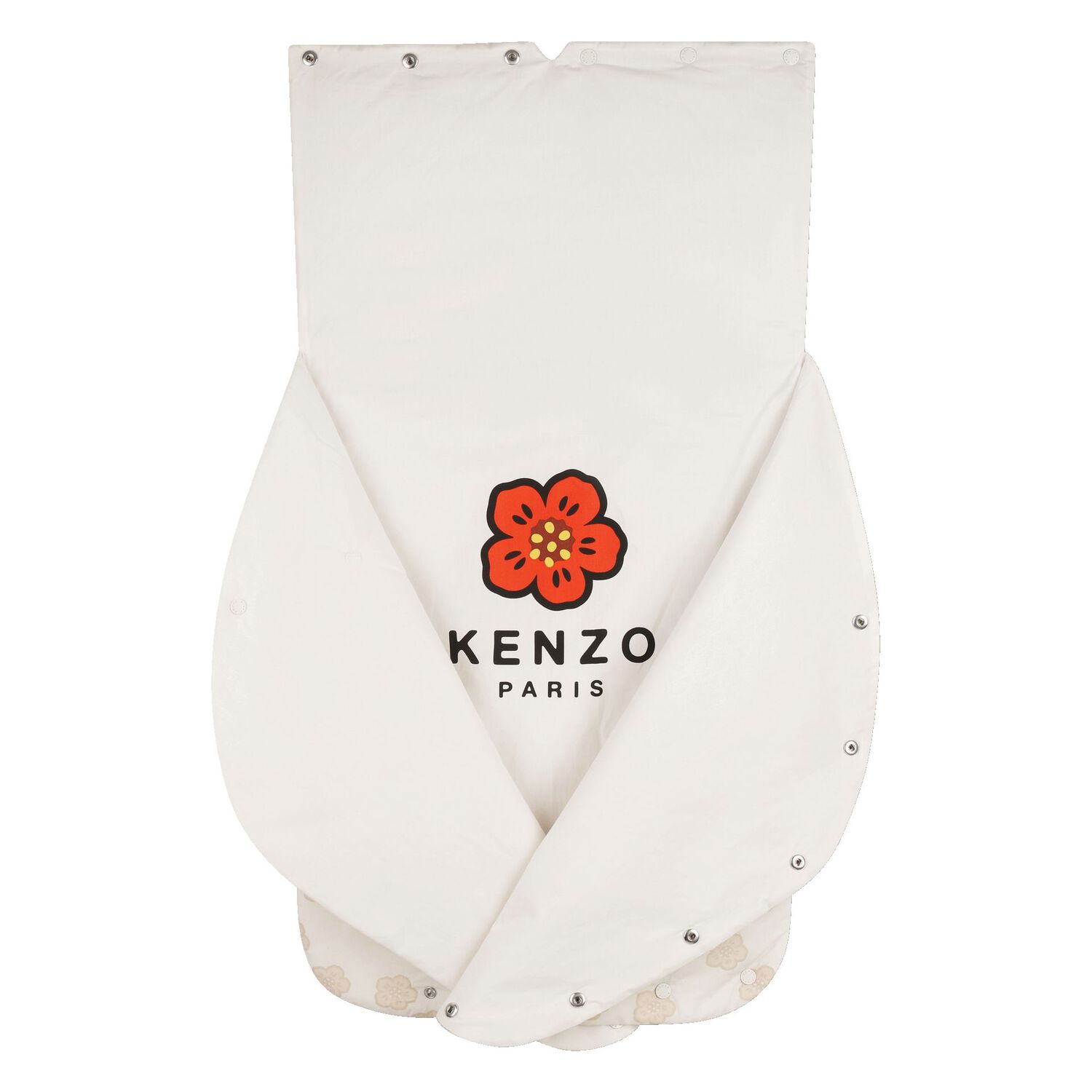 عش أطفال قابل للعكس مزين بالزهور بلون العاجي والبيج, 1, hi-res