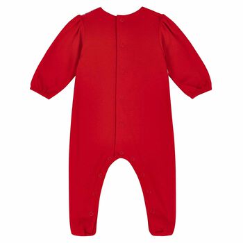 Baby Girls Red & White Babygrow