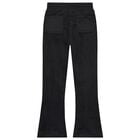Girls Black Crystal Embellished Diamant&eacute; Logo Velour Leggings, 1, hi-res