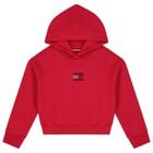 Girls Pink Embellished Logo Hooded Top, 1, hi-res