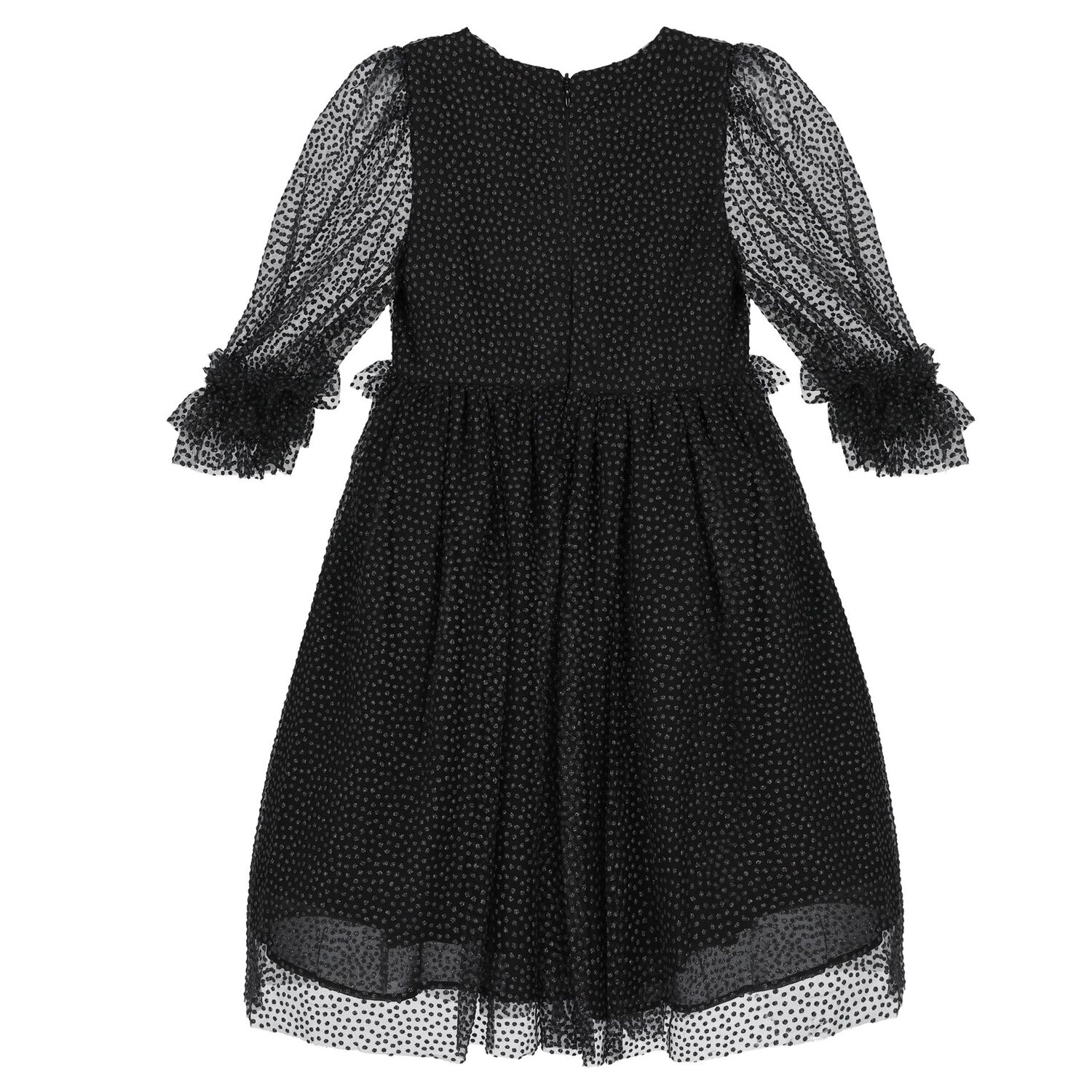 Girls Black Tulle Dress, 1, hi-res image number null