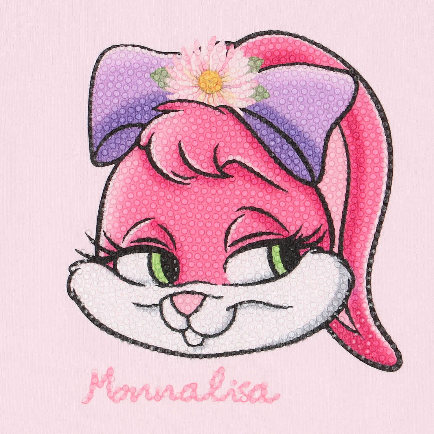 Girls Pink Bunny T-Shirt, 1, hi-res