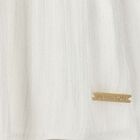 Girls Ivory Logo Pleated Dress, 1, hi-res