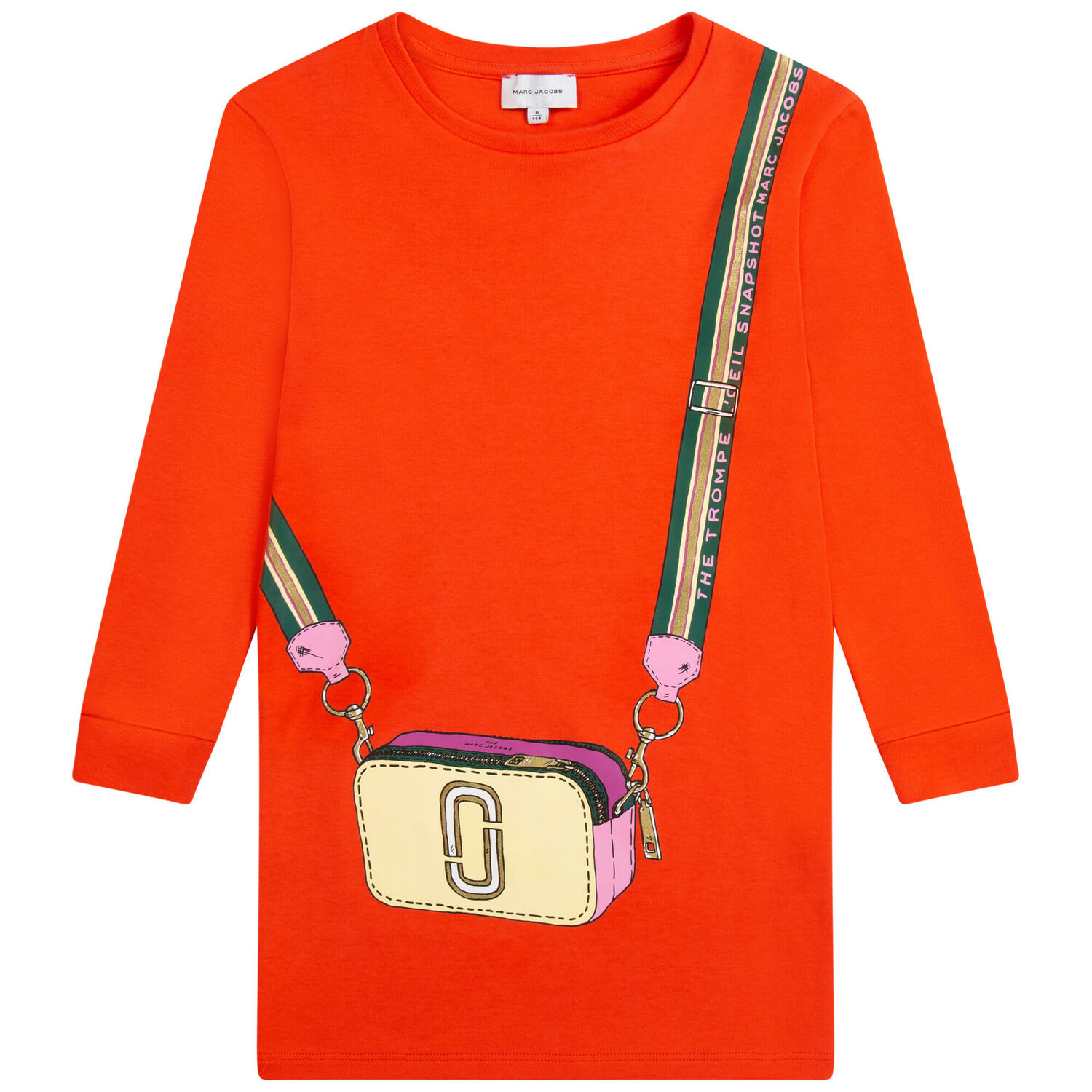 فستان بالشعار باللون البرتقالي, 2, hi-res image number null