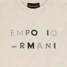 قميص للأولاد بيج اللون بشعار, 1, hi-res