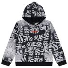 Boys Black & Grey Logo Hooded Top, 1, hi-res