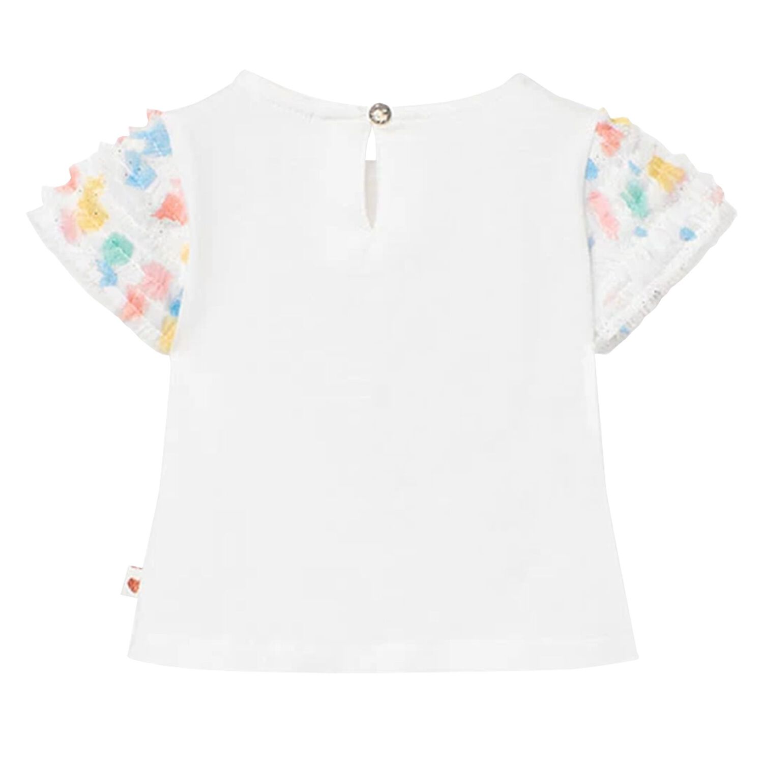 طقم تنورة تول بقلوب بيضاء للبنات, 1, hi-res image number null