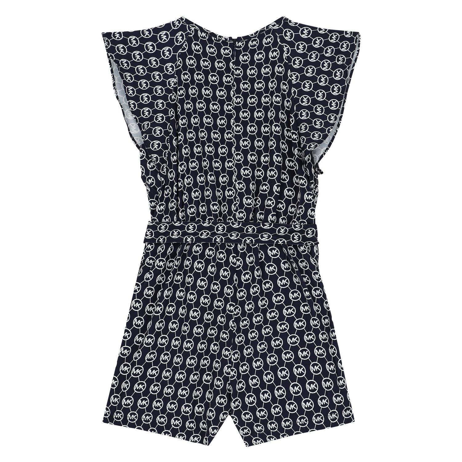 Girls Navy Logo Playsuit, 1, hi-res
