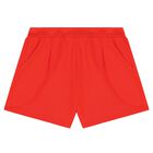 Girls Red Logo Floral Shorts, 1, hi-res
