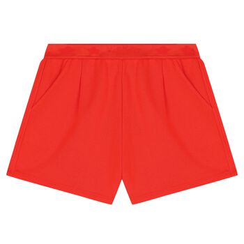 Girls Red Logo Floral Shorts