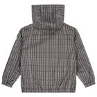 Boys Black, Beige & White Checked Windbreaker, 1, hi-res